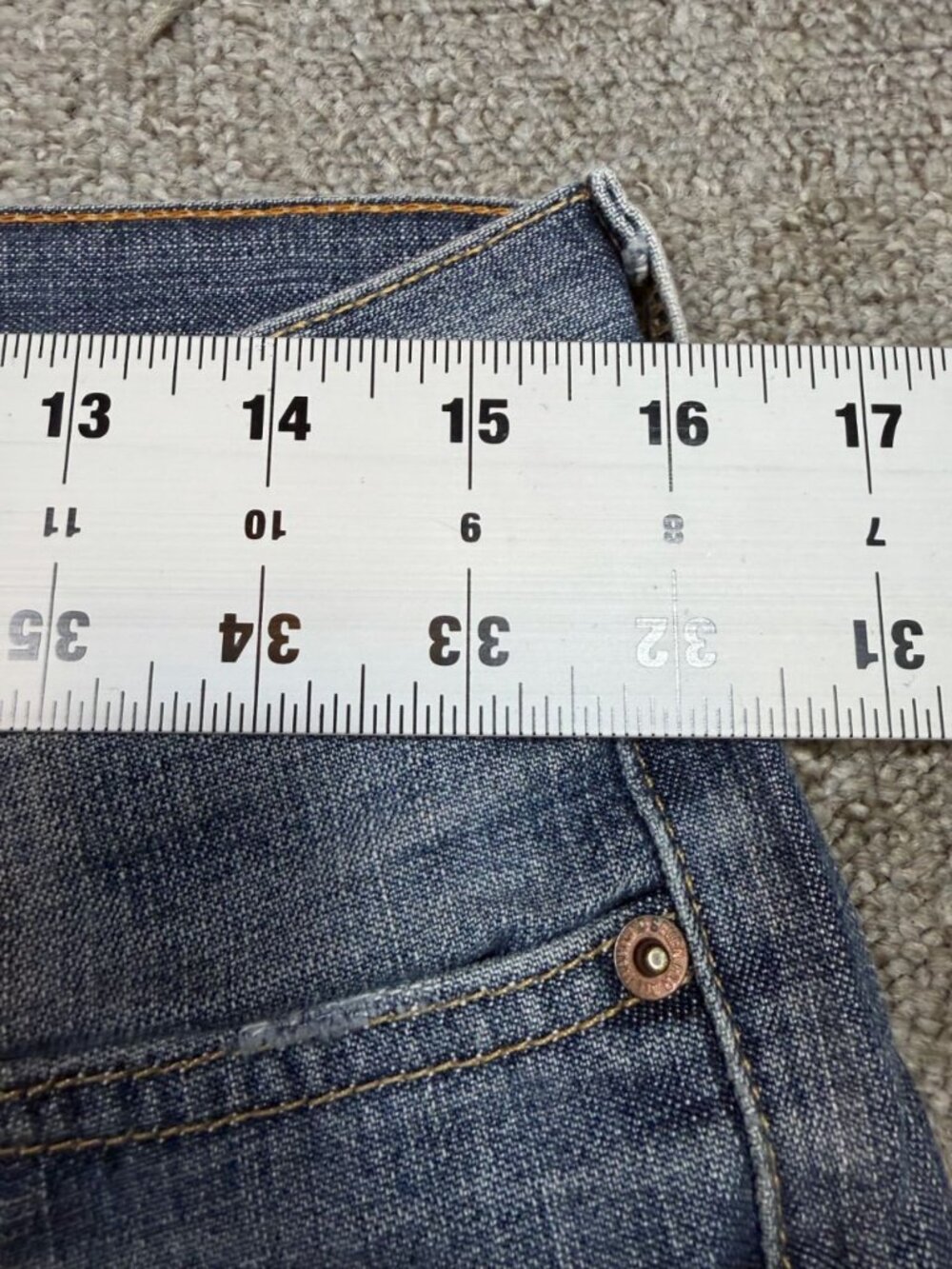 7 For All Mankind Dojo Jeans Womens 30 Wide Leg Flare Crop Capri Y2K 700110 - Picture 3 of 7